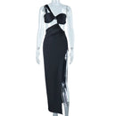 Vestido Longo Assimétrico Um Ombro Só Branco