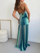 Vestido Longo Tomara Que Caia Tie-Dye Azul