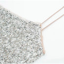 Vestido Midi De Paetês Alça Fina Prata