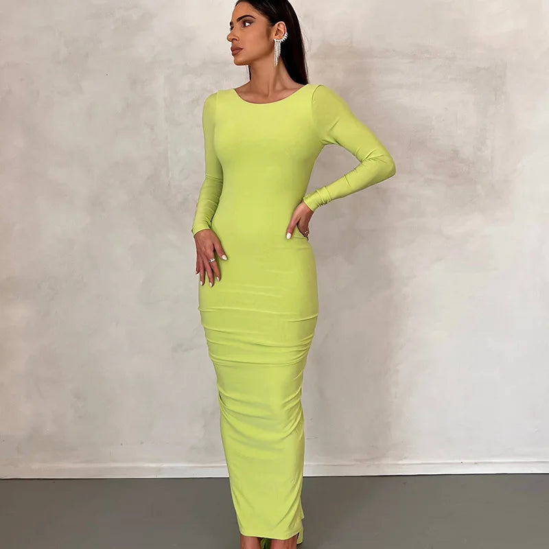 Vestido Longo Cauda Drapeada Vermelho