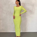 Vestido Longo Cauda Drapeada Branco