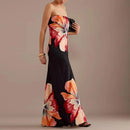 Vestido Longo Tomara Que Caia Recorte Reto Estampado