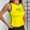 Regata Feminina Com Estampa Do Brasil