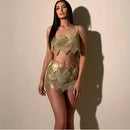 Conjunto Geométrico Strass Cristal