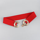 Cinto Elástico Fivela Geométrica Dourada