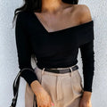 Blusa Manga Longa Decote Ombro a Ombro