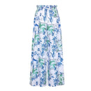 Conjunto 3 Peças Biquíni e Calça Estampa Floral Azul