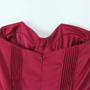 Vestido Midi Tomara Que Caia Rodado Vinho