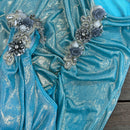 Conjunto 2 Peças Maiô e Saia Acetinado Dourado