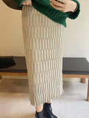 Saia Midi Franzida De Malha