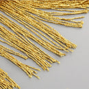 Vestido Curto Paetê Com Franja Dourado