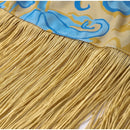 Vestido Longo Estampado Com Franjas