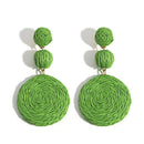 Brinco Redondo Palha Artesanal Colors