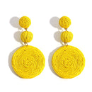 Brinco Redondo Palha Artesanal Colors