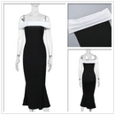 Vestido Midi Ombro a Ombro Preto