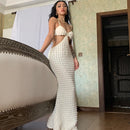 Vestido Longo Alça Fina Texturizado