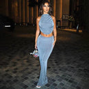 Conjunto Cropped Saia Longa Diva Star