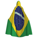 Capa Longa Com Capuz Da Bandeira Nacional Do Brasil