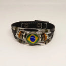 Pulseira Artesanal Unissex Personalizada Com O Tema Do Brasil