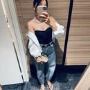 Blusa em Tricô Tomara Que Caia Preto