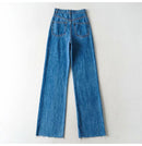 Calça Jeans Reta Barra Desfiada