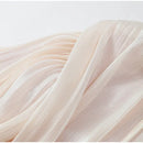 Vestido Curto Todo em Cetim Manga Longa Preto