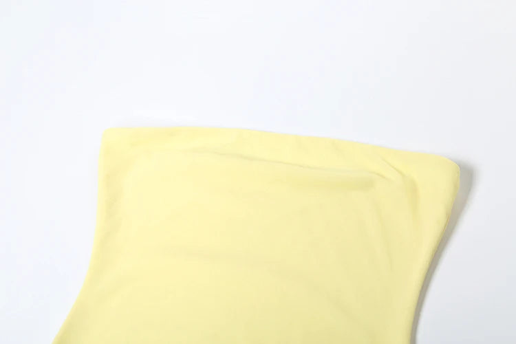 Vestido Longo Tomara Que Caia Sobreposto Em Chiffon Amarelo