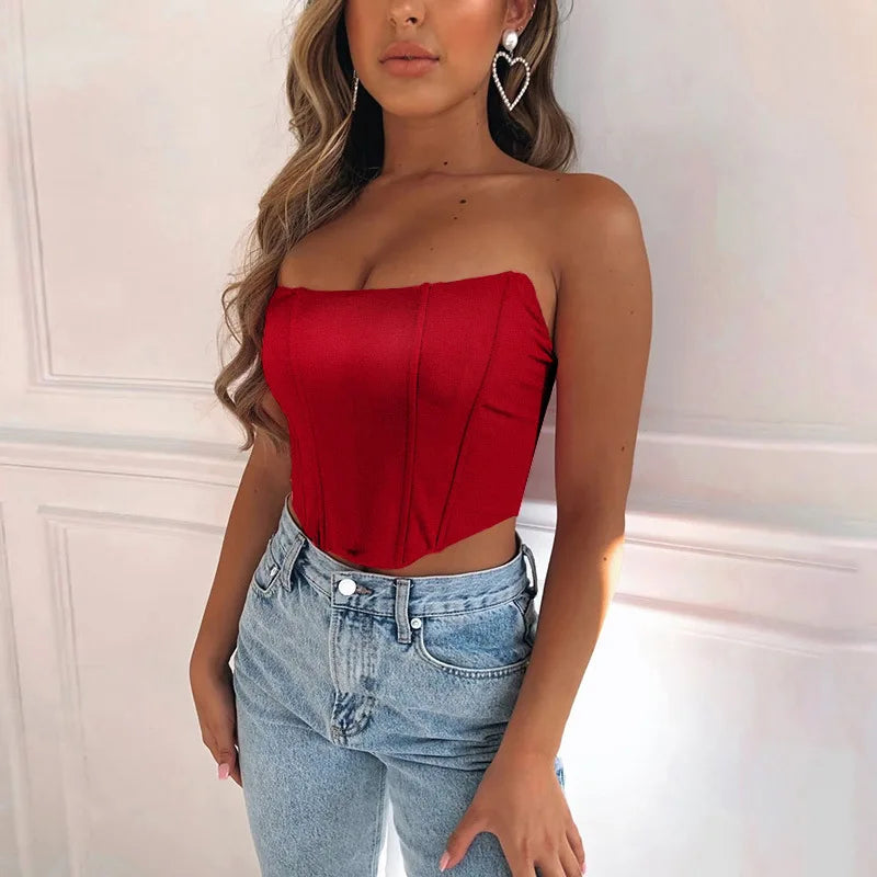 Cropped Corset Preto
