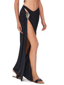 Conjunto 3 Peças Biquíni e Saia Com Fivela Branco