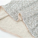 Vestido Midi De Paetês Alça Fina Prata