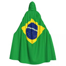 Capa Longa Com Capuz Da Bandeira Nacional Do Brasil