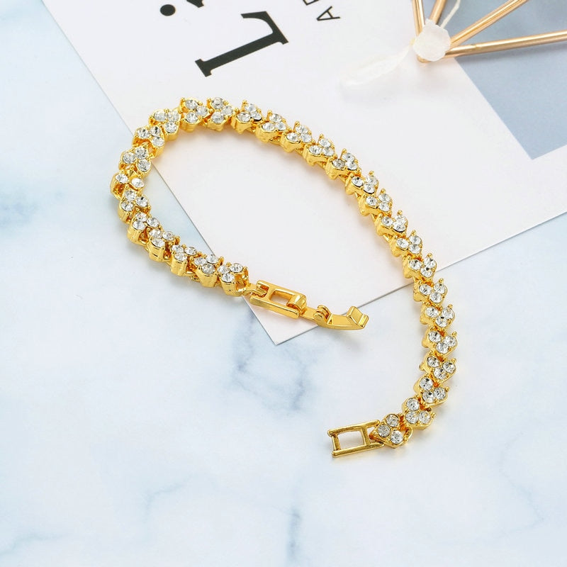 Pulseira Romana Cristal Strass