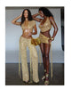 Conjunto 2 Peças Todo em Paetês Dourado Maria Brazil