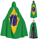 Capa Longa Com Capuz Da Bandeira Nacional Do Brasil