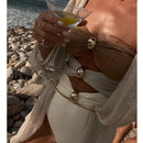 Conjunto 2 Peças Maiô e Saia Multicolorido Verde