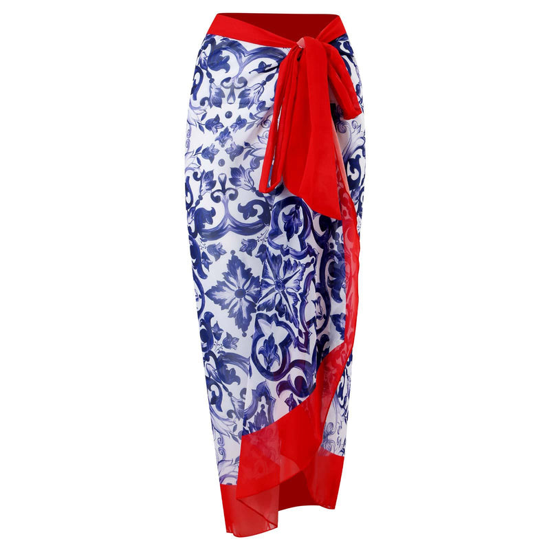 Conjunto Biquíni + Pareô Estampa Grega