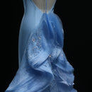 Vestido Longo Estilo Sereia Com Cauda E Babados Deslumbrante