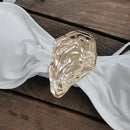 Conjunto 3 Peças Biquíni e Saia Com Fivela Branco