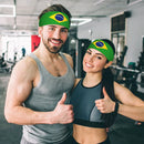 Faixa Esportiva Unissex Com Estampa Da Bandeira Nacional Do Brasil