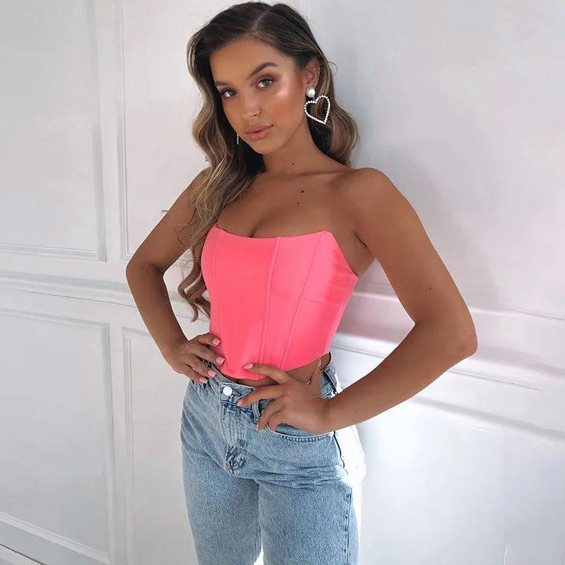 Cropped Corset Preto