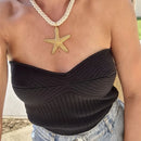 Blusa em Tricô Tomara Que Caia Preto