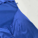 Vestido Longo De Cetim Alça Fina Com Fenda Azul