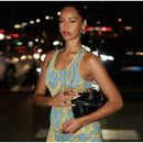 Vestido Longo Estampado Com Franjas