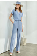 Camisa Em Chiffon Manga Curta