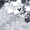 Vestido Curto Manga Longa Bordado De Lantejoulas