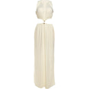 Vestido Longo Efeito Molhado Assimétrico Preto