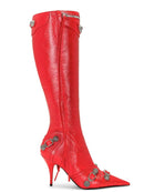 Bota Cano Alto Salto Fino Neon