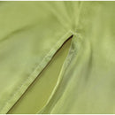 Vestido Longo Com Fenda De Cetim Verde