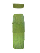Conjunto 2 Peças Top e Saia de Franjas Verde