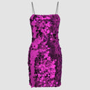 Vestido Curto De Alça Bordado De Lantejoulas